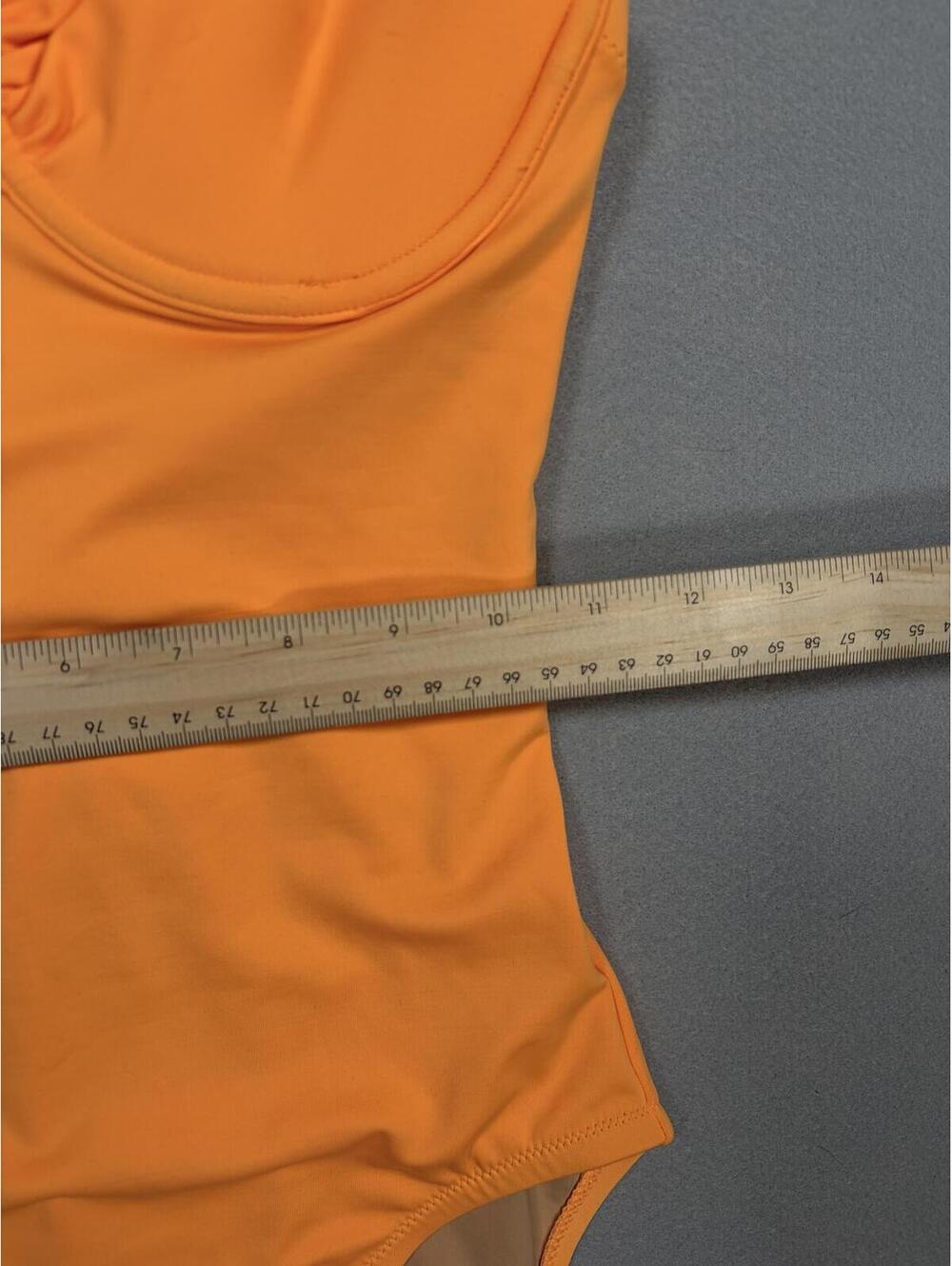 NWT J.Crew Underwire Size 2 Hi-Cut Swimsuit Fluorescent Orange Convertible Y2K - Picture 15 of 16